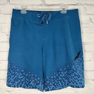 Hylete Men’s Large Above Knee Training Shorts Blue 34” Waist 10” Inseam Stretch